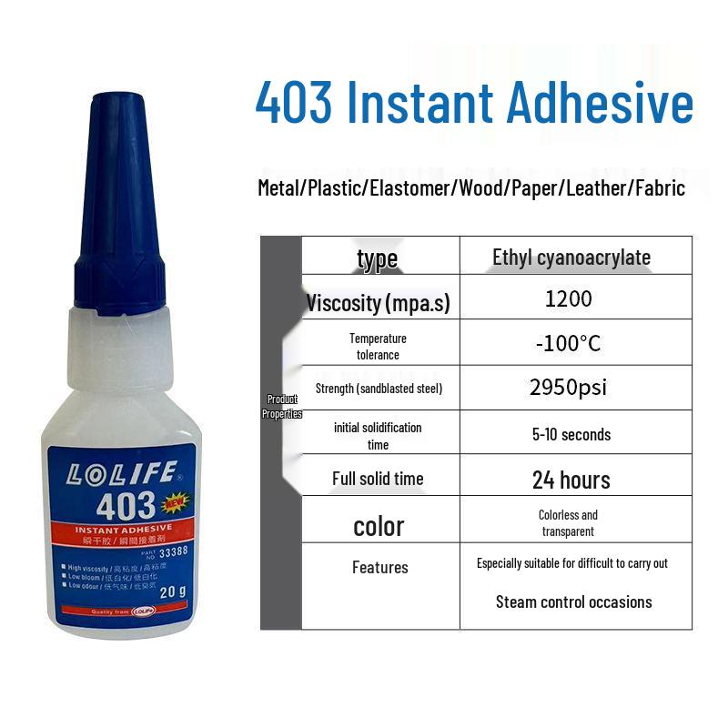 401 Super Glue Universal Adhesive for Wood, Plastic, Toys, Rubber - Instant Bond 460, 403, 406, 414, 415, 495.