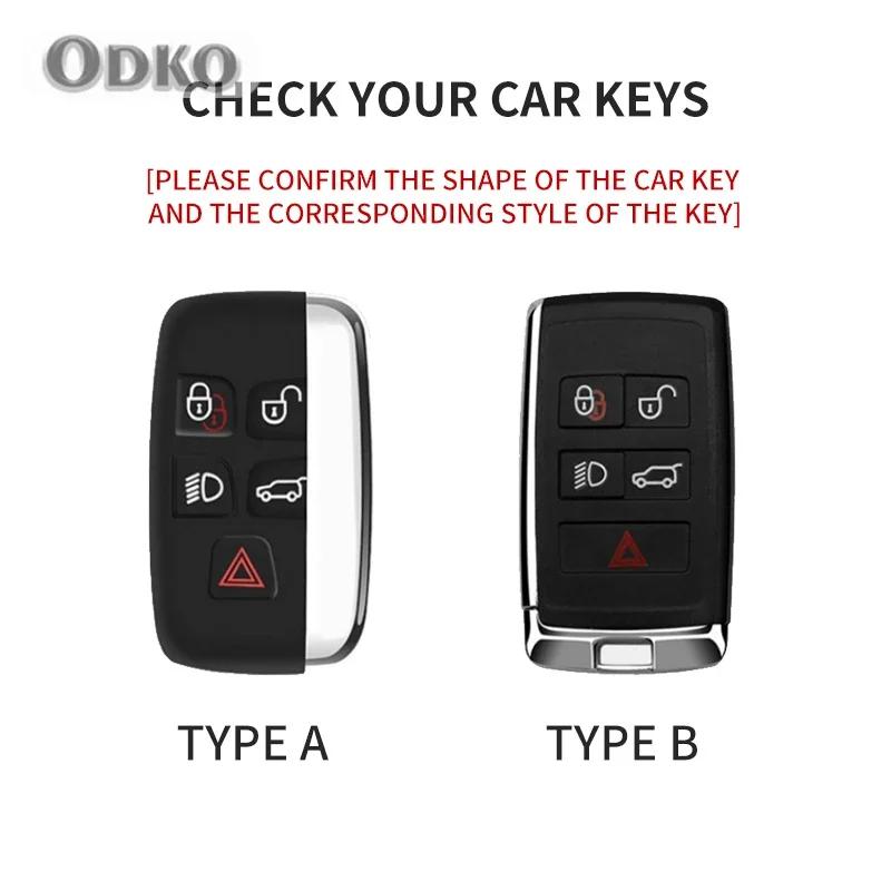 Car Key Case Cover For Land Rover Range Rover Evoque Discovery Sport Velar For Jaguar Xe Xf E-Pace F-Pace Suede Key Accessories