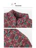 Floral Velvet-Lined Winter Coat for Middle-Aged and Elderly Women