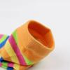 Calzini da Donna Ragazza Traspiranti a Cinque Dita Colorati a Righe in Cotone con Dita Separate ZPG