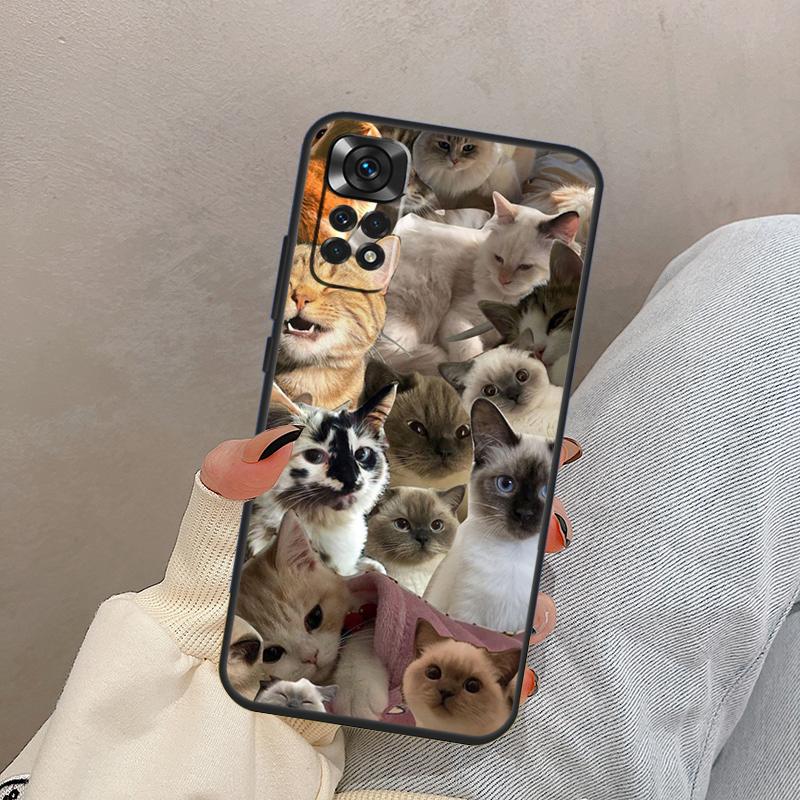 Funny Cute Kitty Cat Aesthetic For Xiaomi Redmi Note 14 9 10 11 12 13 15 Pro Plus Case Cover For Redmi 15C 14C 12C 10C 13C