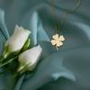 Edelstahl Glück Vierblättriges Kleeblatt Anhänger für DIY Halsketten Ohrringe Schmuck Geschenk Für Sie