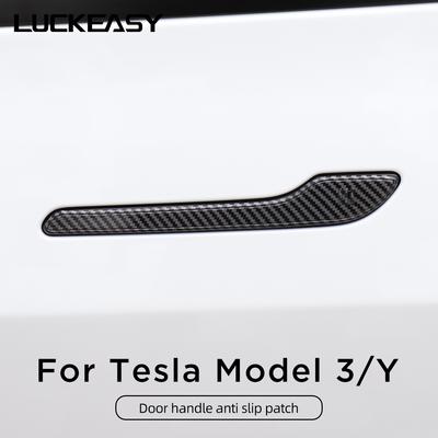 Für Tesla Modell 3 Y Carbon Fiber ABS Styling Premium Langlebiges Zubehör model3 2023 Autotürgriffabdeckungsschutz
