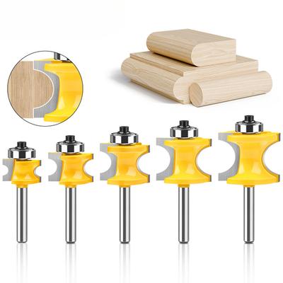 High-Grade 8-Handle Bearing Positive Semicircular Cutter Ball Milling Cutter Wooden Stick Milling Cutter Positive Engraving Machine Woodworking Cutter