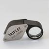 Double-Layer Lens Cultural Relic Identification Magnifying Glass Wire Drawing Process Portable Jewelry High-Power Loupe