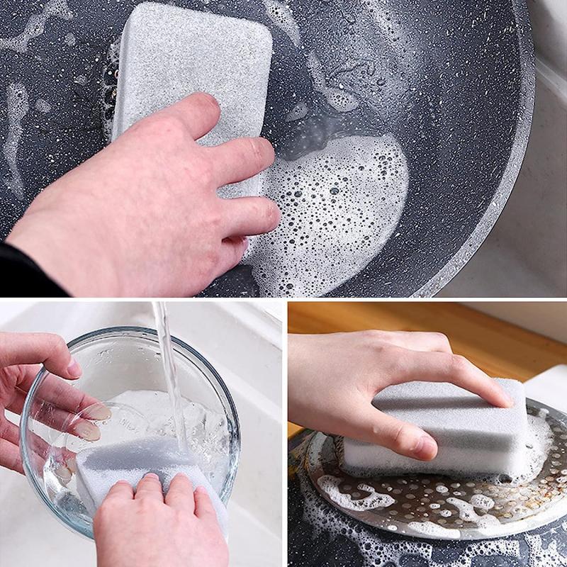 New 20-1PC Double-sided Cleaning Sponges Pan Pot Cleaning and Maintenance Washing Sponges Household Scouring Pad Kit Tools Brush