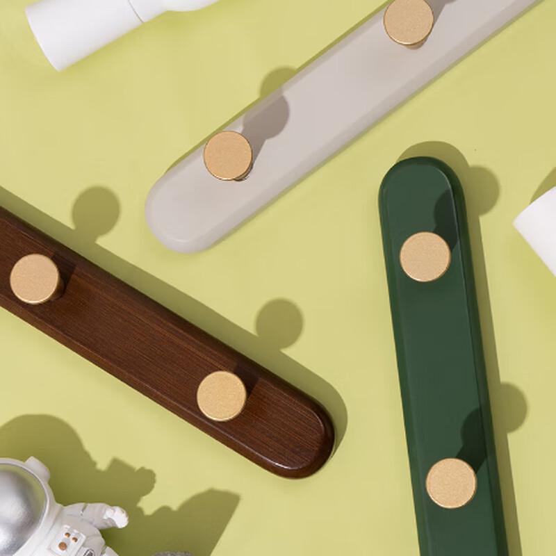 Vintage Style No-Drill Bamboo Coat Hook Rack