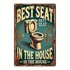 Vintage D Copper Foil Bathroom Sign Toilet Design Metal Wall Art for Home Kitchen Bar