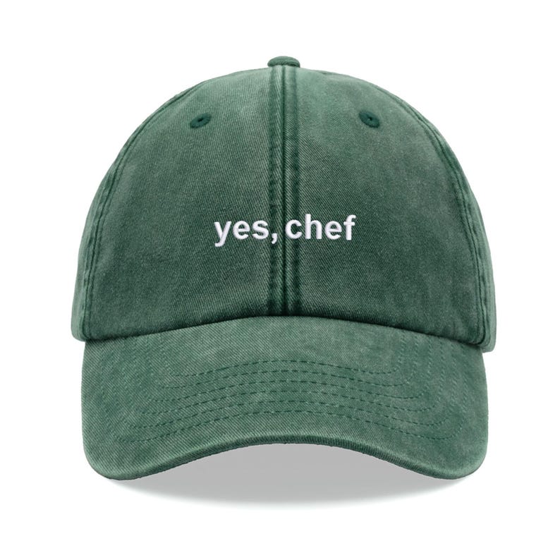 1 Stuk  Ja, Chef  Opdruk Baseballpet Vintage Gewassen Unisex Papa Hoed Laag Profiel Verstelbaar Verkleuring Buiten Zomer Vakantie Dagelijkse Kleding Adjustable groen
