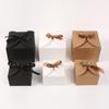 Custom Double-Door Square-Bottom Cake and Pastry Gift Box with Ribbon Bow