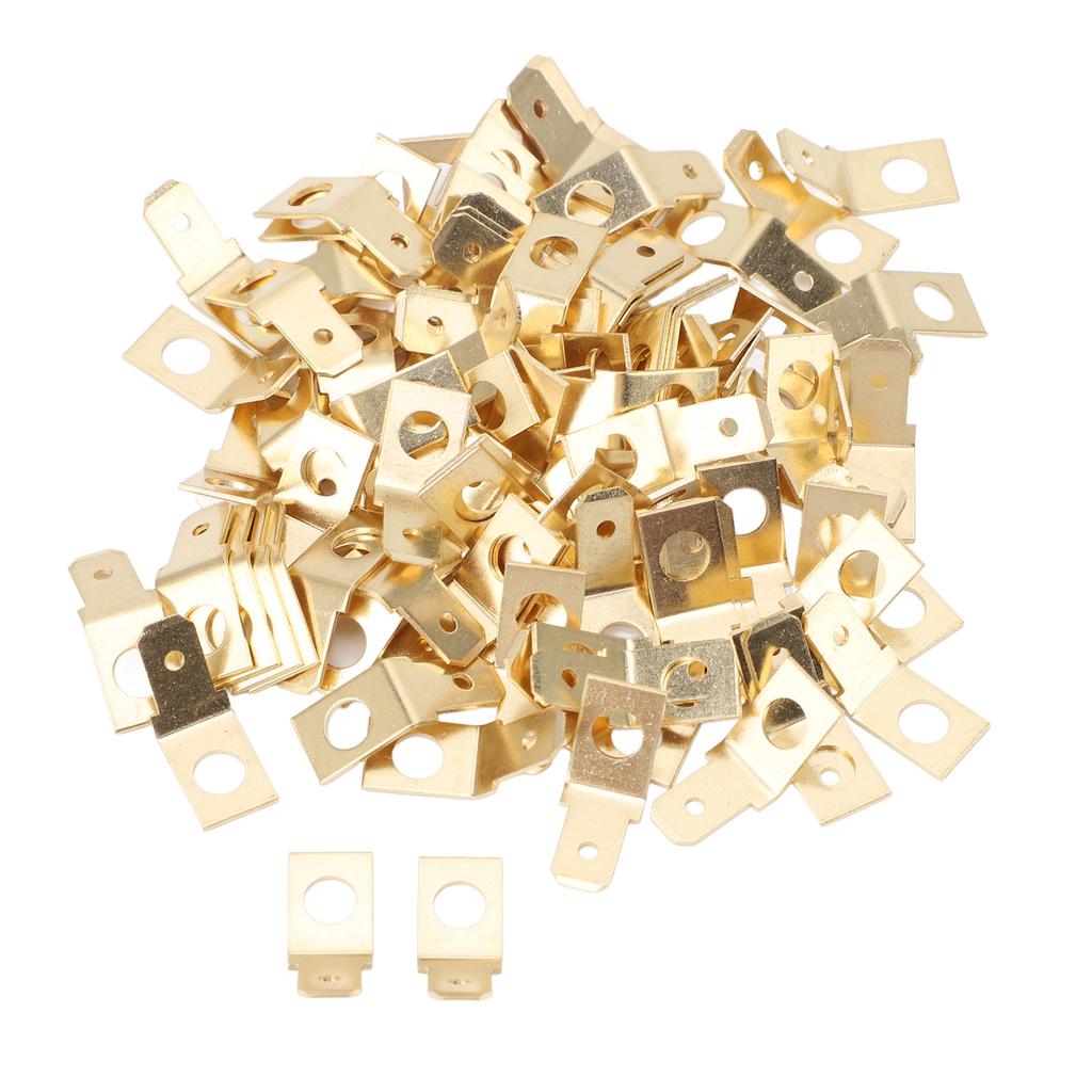 100PCS Quick Disconnect Connectors Non Insulated Solderless Adapters 10 Stud 1/4 Inch Male Spade