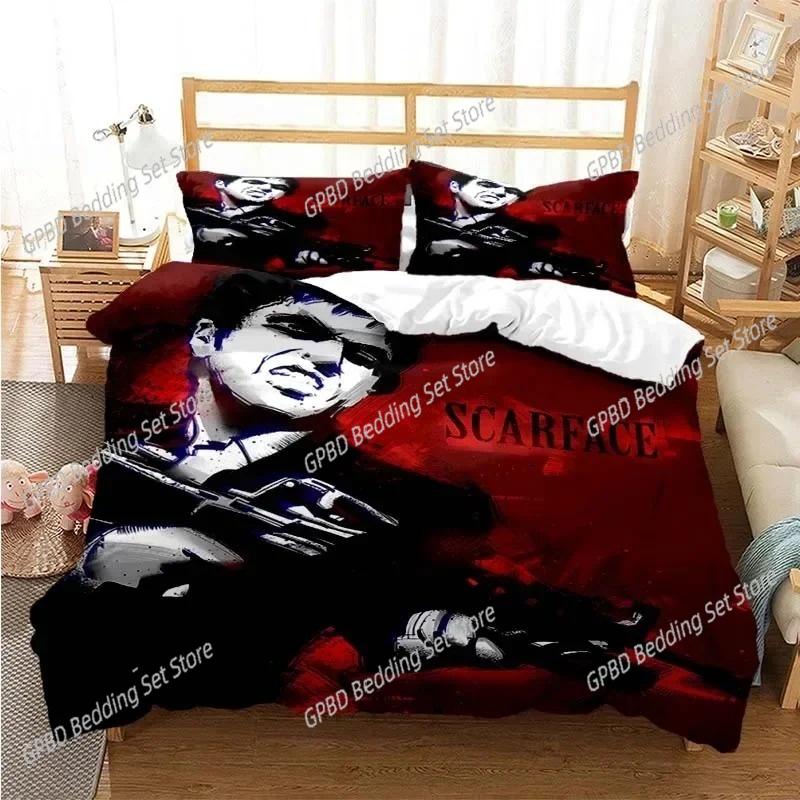 Tony Montana Scarfaces Bedding Set Single Twin Double Queen King Cal King Size Bed Linen Set