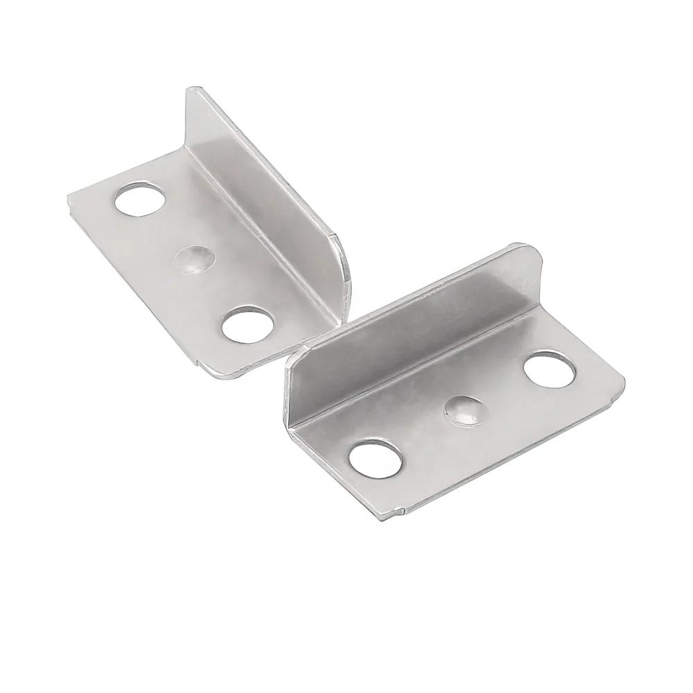 20Pcs Silver Angled Drawer Lock Strike Plate for Home Office Cabinet Cupboard Drawer Door Furniture Connector Hardware Fastener