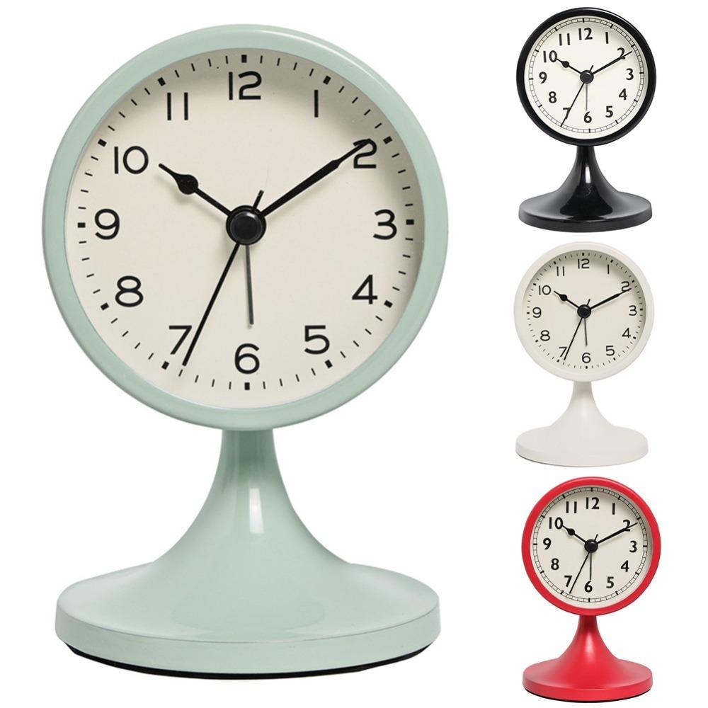 without Battery Alarm Clock Metal Number Clock Creative Silent Table Clock Home Decor