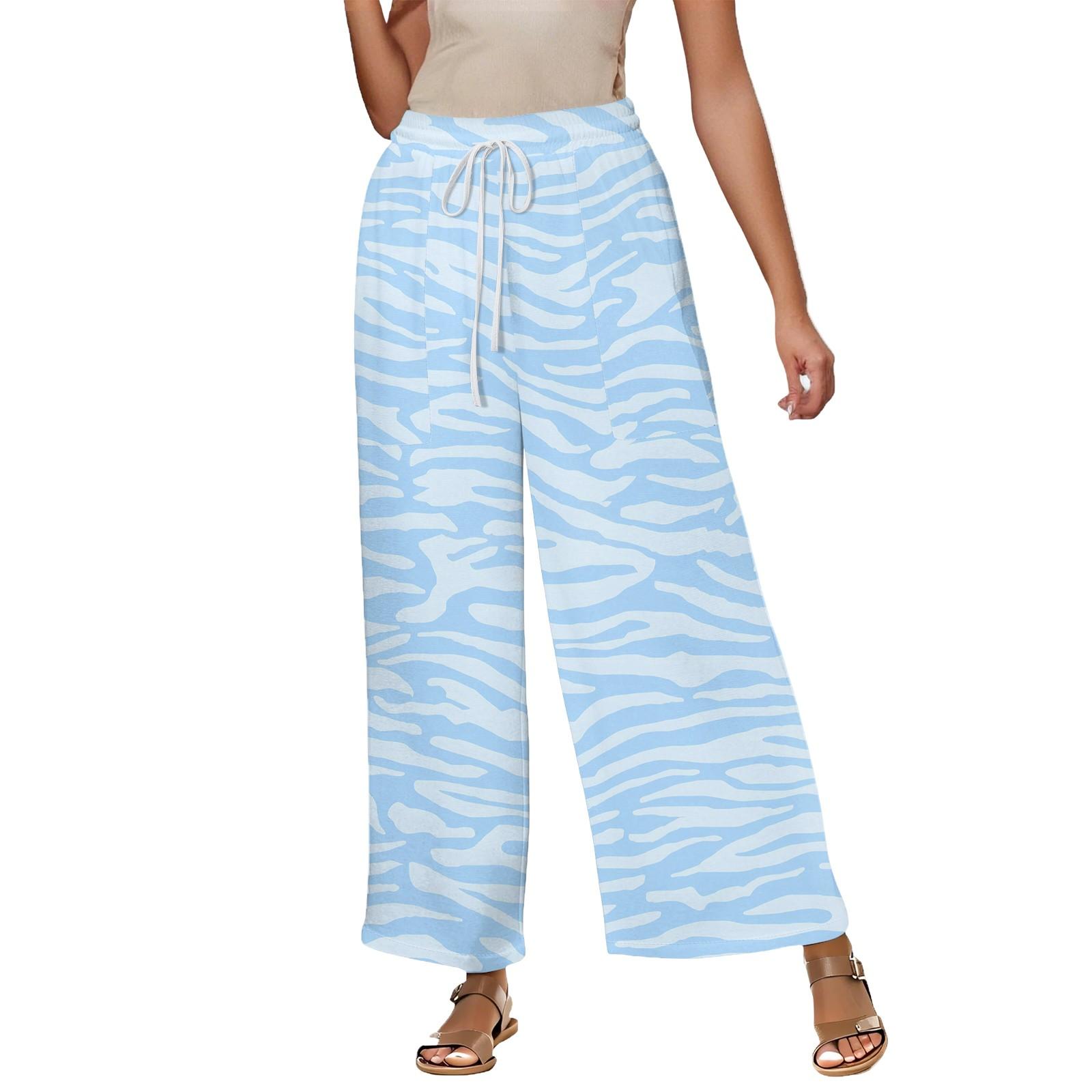 

Жіночі літні укорочені штани вільного крою з бавовняним та льоном, з еластичною талією та квітковим принтом XXL