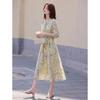 Awakening Paradise French Floral Belted Midi Dress