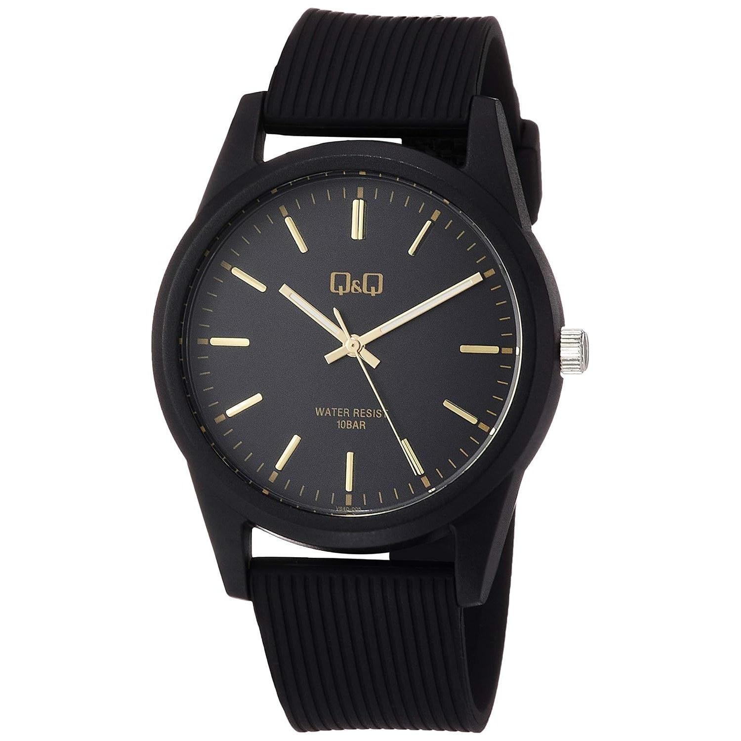 Citizen QQ wristwatch analog waterproof urethane belt VS40-005 mens black