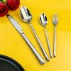 High-grade Gold Cutlery Set: Thickened 304 Stainless Steel Knight Knife, Fork, Spoon for Western Food and Steak (4-piece)
