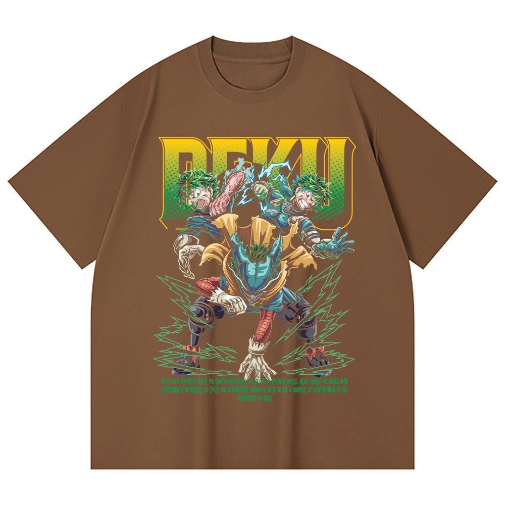 230 Gsm 100% Cotton My Hero Academia V15 Deku Print Unisex Heavy Cotton T Shirt
