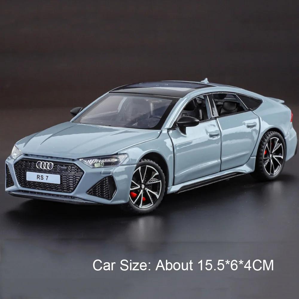 1:32 Scale RS7 RS6 Car Model Toy Alloy Diecast Sound Light Shock Absorption Diecast Metal Vehicle Models Collection Gift Boy