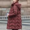 Elegantní zimní kabáty pro ženy středního věku s kapucí, slim, ležérní, silné, teplé, dlouhé parky, dámské bundy