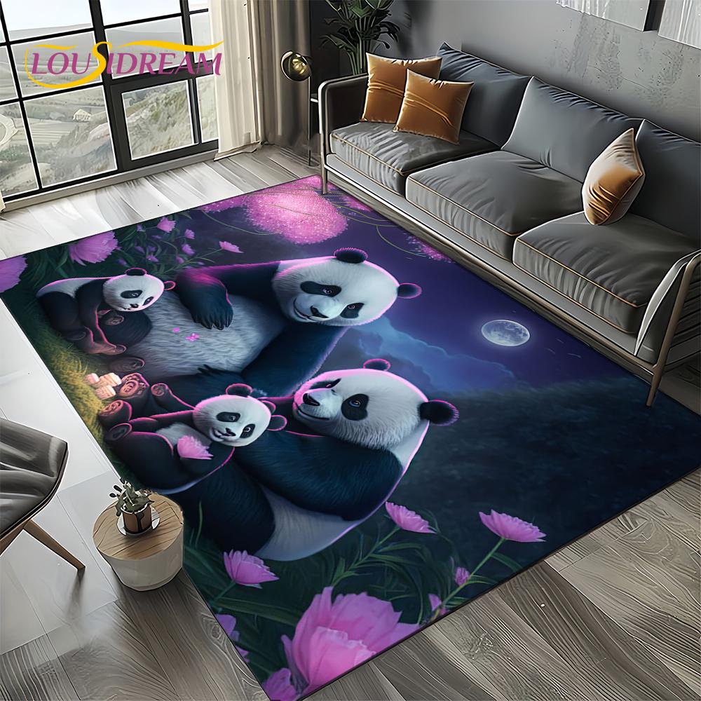 3D Dream Animal Cartoon Panda Cute Carpet Rug for Living Room Bedroom Home Sofa Decoration,Kid Area Rug Non-slip Floor Mat Gift