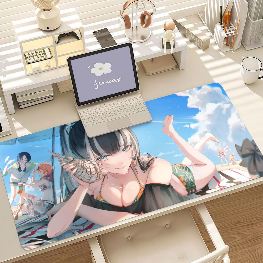 Anime Virtual Idol Juufuutei Raden Large Mouse Pad Gaming Desk Mat Nonslip Rubber Base For Laptop Pc Desktop Decor