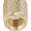 2-Piece Brass Quick Coupler Tee Adapter, 1/4 Inch SAE FFL with MFL, Refrigerant Adapter for R22 R12 R134, Vacuum Pump Manifold with Valve Core