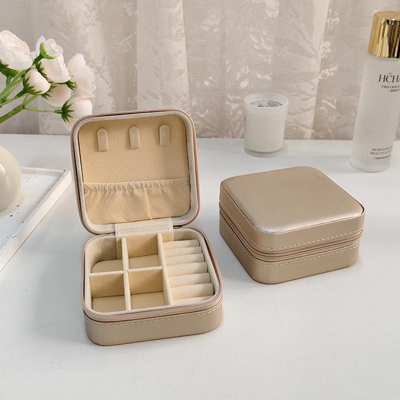 Simple ins jewelry storage box travel creative mini portable stud earrings necklace box ring jewelry packaging box