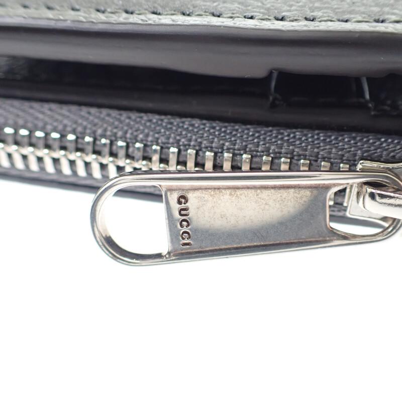 Gucci 760238 Bifold Wallet Gray GG Supreme Canvas/leather Mens