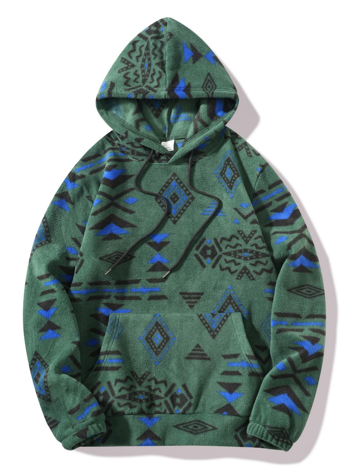 

Men s Casual Outdoor Patterned Long Sleeve Hoodie XXL зелений