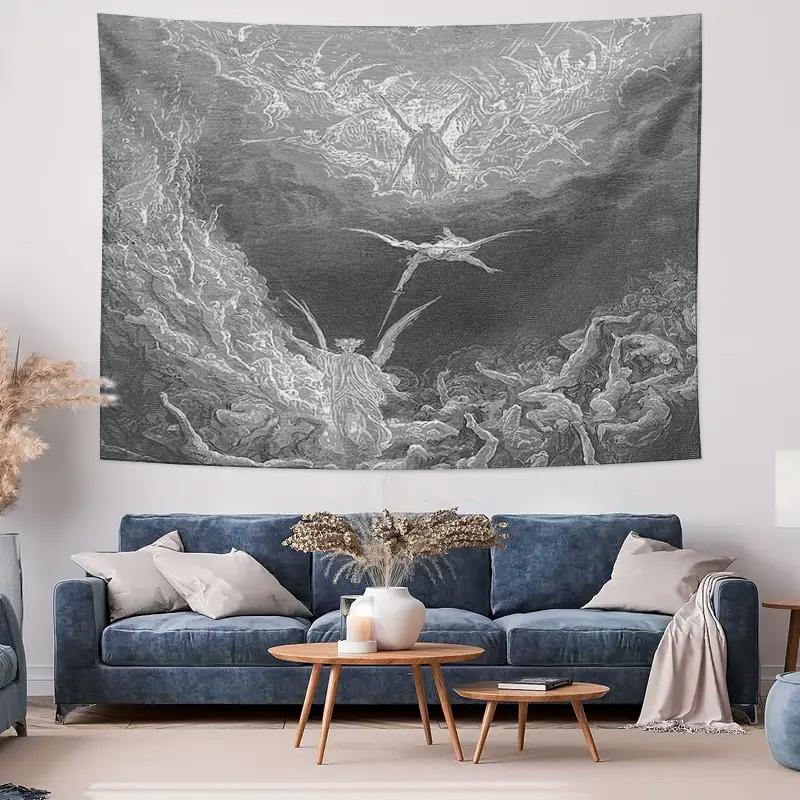 Gothic Tapestry Wall Hanging Dark Academia Decor Medieval Art Home Decor Vintage Tapestry Room Divider Backdrop Wall Art