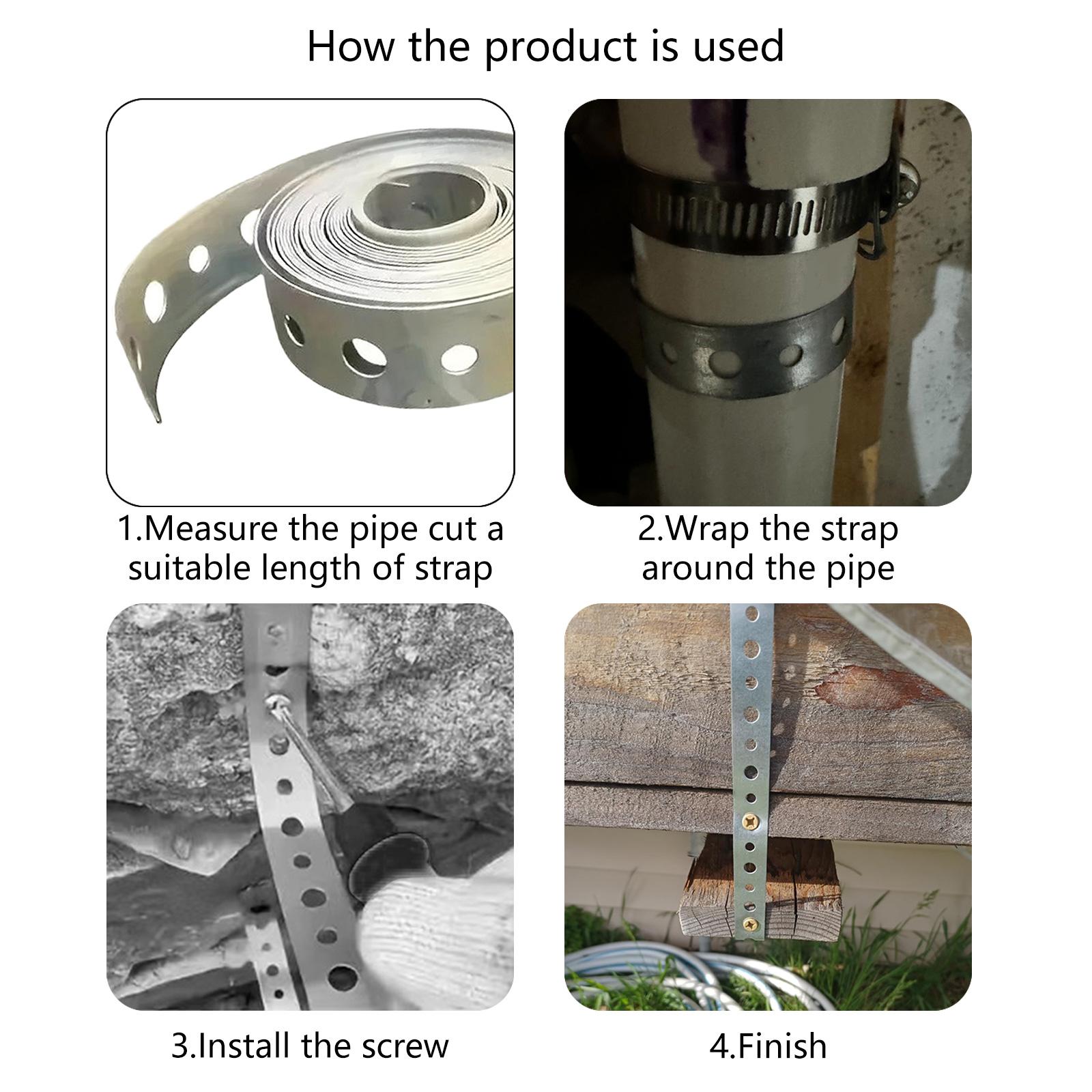 

Galvanized Metal Tape Roll Pre-Punched Metal Tape For Hose Clamping Electrical Wiring And Construction Use 1