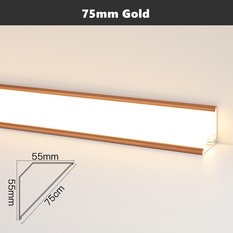 V Shape Ceiling Top Corner Linear Lamp LED Aluminum Profile No Slotting Wall Ceiling Plaster Line Luminous Decoration Light