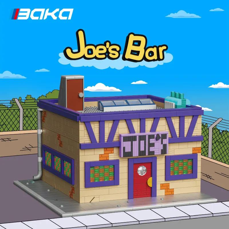 1748PCS Old Joe Bar Bausteine Retro Bar Tanzfläche MOC Modell Steine Desktop Dekoration Dit Spielzeug Für Kinder Weihnachtsgeschenke