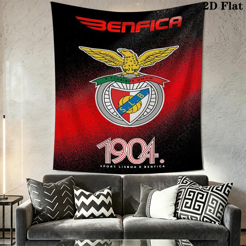 S.L. Benfica Wall Tapestry Aesthetic Wall Hanging Printed Fabric Blanket Decorative Tapestries for Bedroom Living Room Home Decor