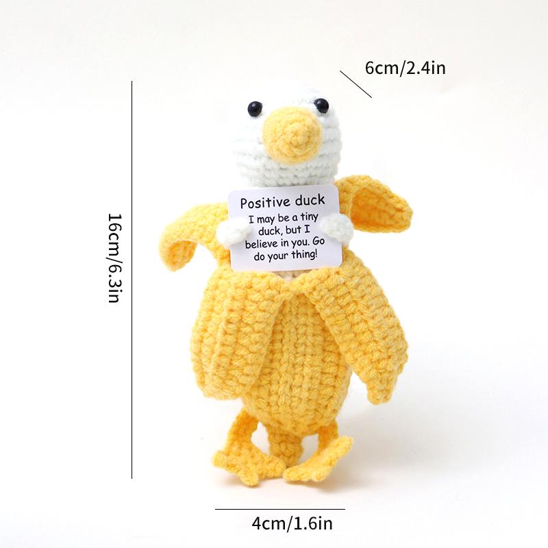 Crochet Positive Handmade Dolls Christmas Knitting Doll Plush Wool Knitting Doll With Greeting Card Creative  New Year Gift