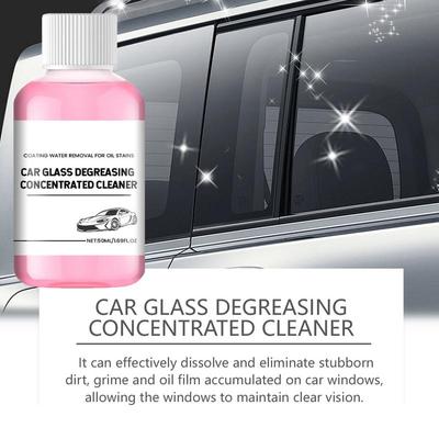 Car Glass Cleaner Vehicle Glass Oil Film Remover Vehicle Glass Cleaner Liquid 50ml Car Window And Windshield Cleaner Agent