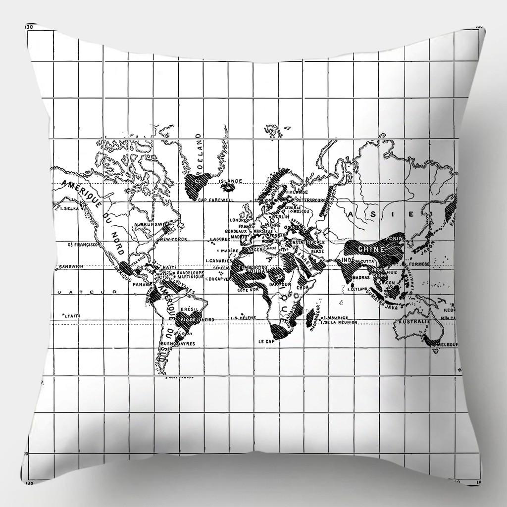 Black and White Series Pillowcase Sofa Simple Home Style Cushion Cover Bedroom Living Room