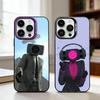 1PC Skibidi T-Toilet ANIME Phone Case For iPhone17,16,15,14,13,12,11,Pro,MAX Gray Matte Silicone Black Cover
