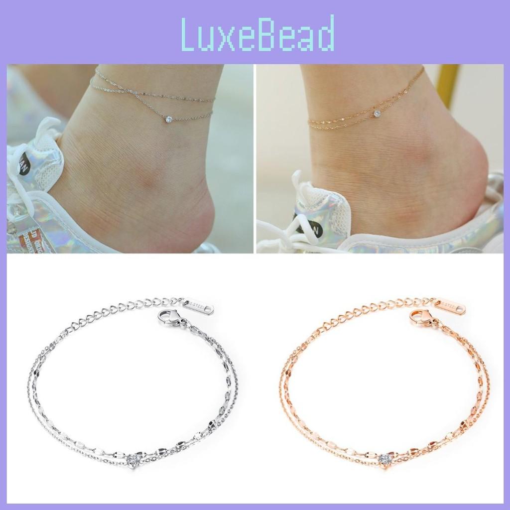 Zirconia Women Ankle Simple Fashion Jewelry Versatile Accessory Girl Chain Gifts