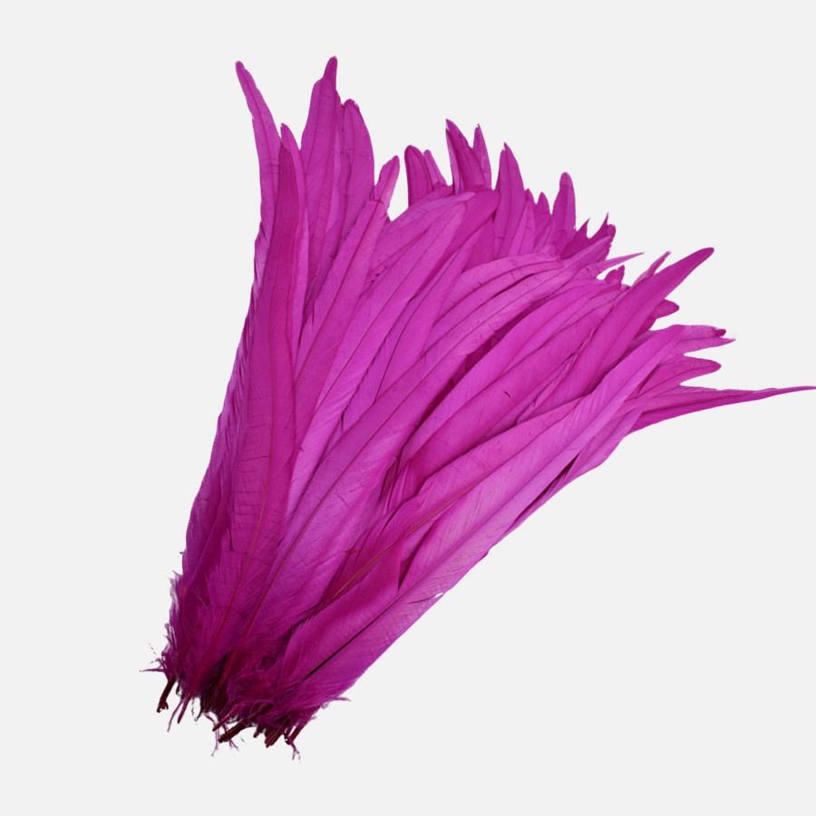 100Pcs 25-45CM DIY Rooster Feather Crafts Sewing Clothing Decor Plume Home Party Women's Feather Headwear Wedding Accessories