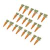 20pcs Carrot Shaped Hamster Toy Teeth Grinding Decorative Crude Fiber Small Animal Chewing Toys for