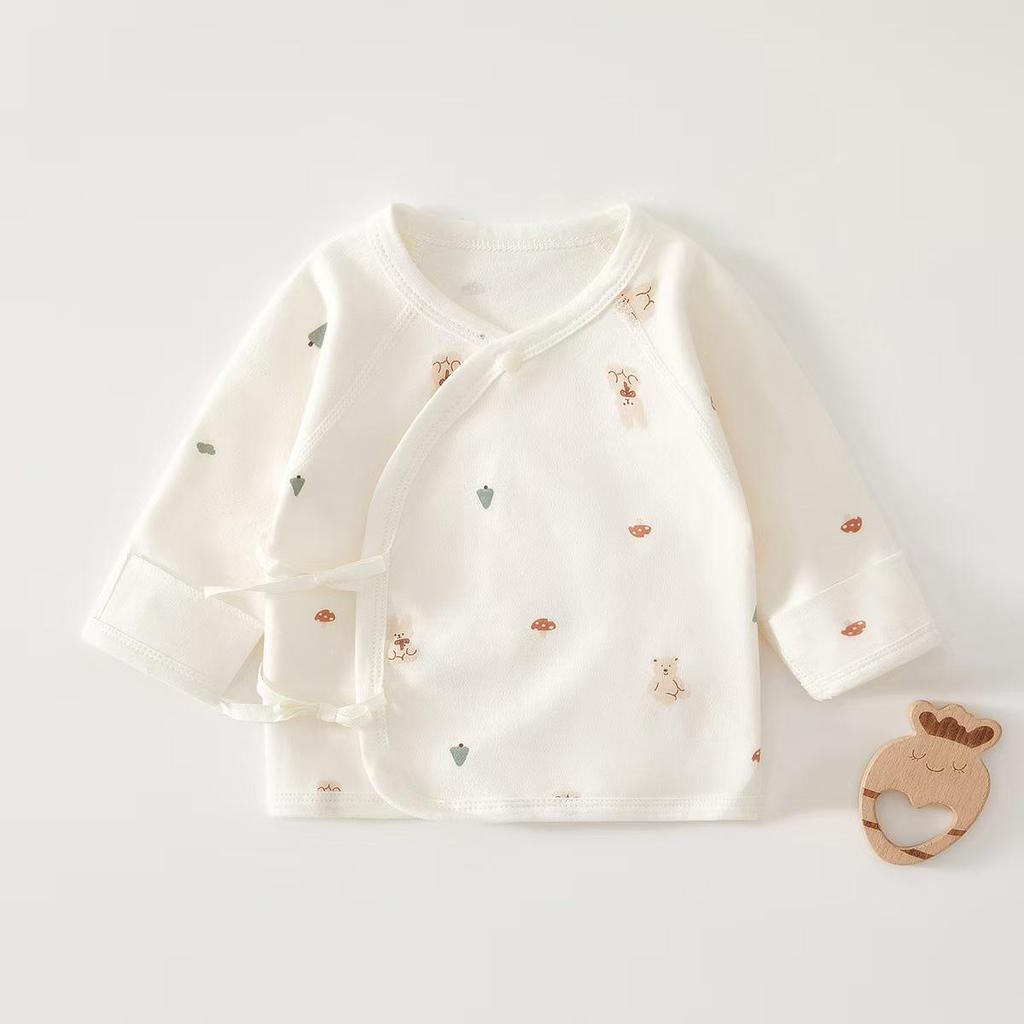 Newborn Baby Long-Sleeve Pure Cotton Top - 0-3 Months, Spring/Autumn