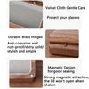 Retro Wood Glasses Case Magnetic Buckle Walnut Wood Storage Box  Eyewear Organizer