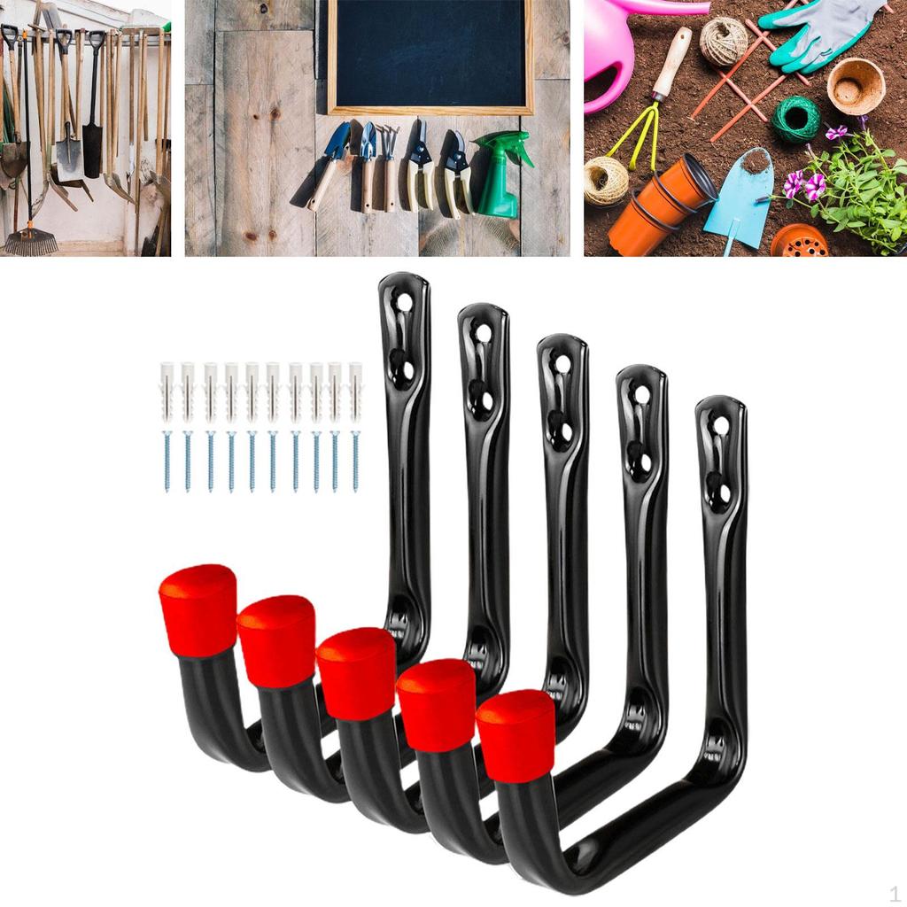 5Pc Heavy Duty Garage Hooks,Utility Hooks Wall Mount Organizer Organization Storage Hook