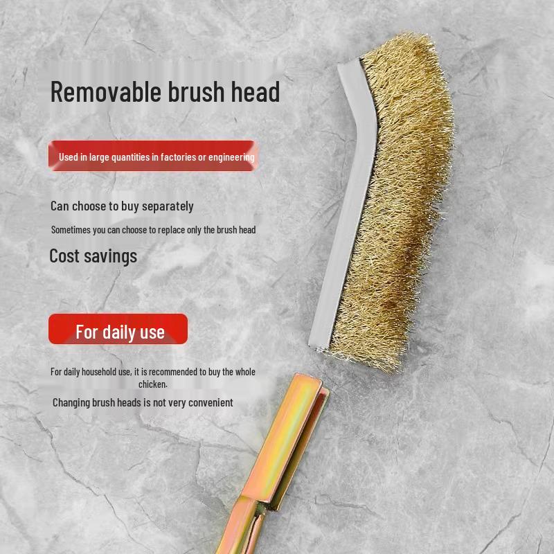 Steel Wire Cleaning Brush with Handle for Grill and Kitchen Rust Removal