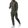 Traje Deportivo de Ocio para Hombre Primavera y Otoño Sudadera Holgada Conjunto Slim de Dos Piezas para Hombre