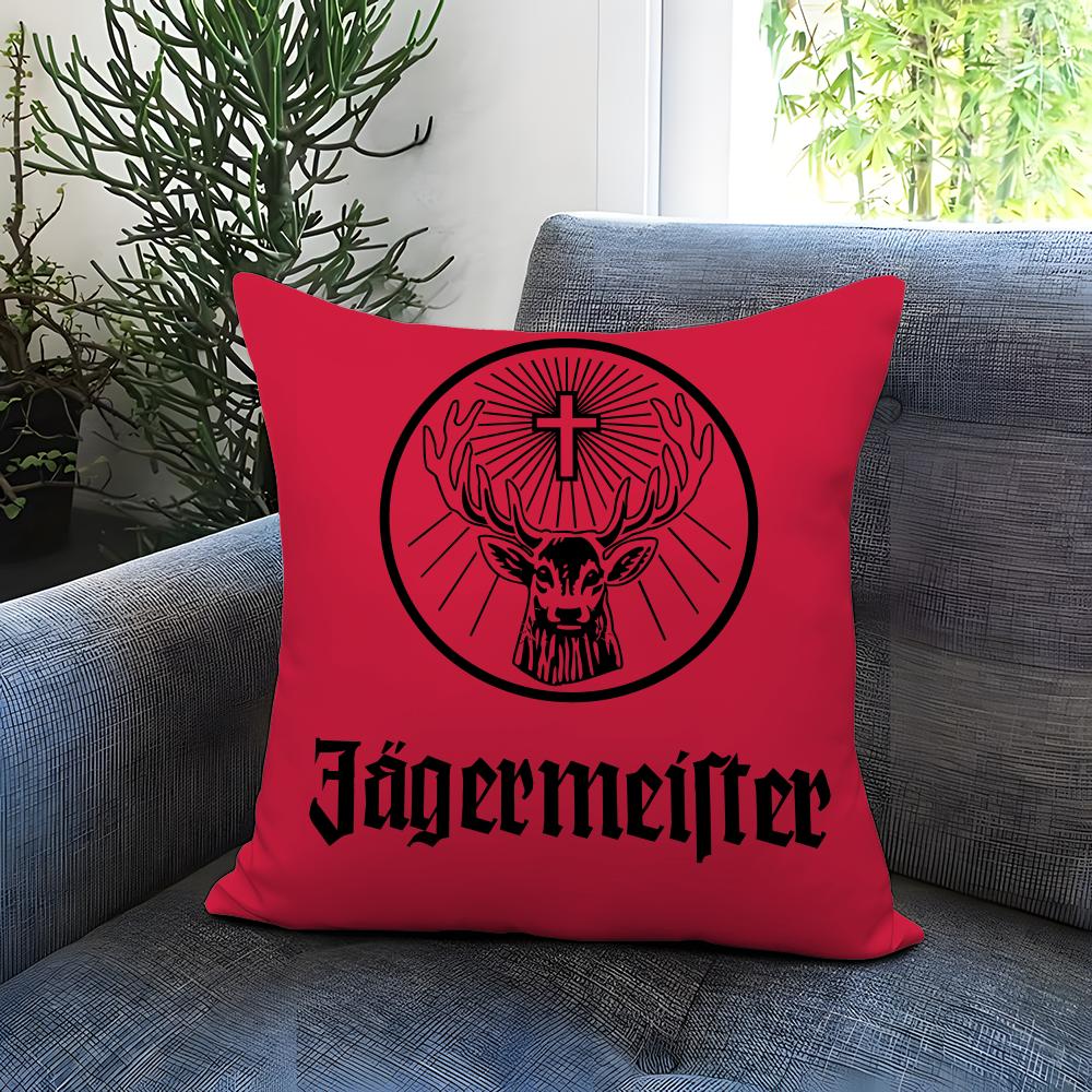 J-Jagermeister Cushion Cover Comfortable Reversible Pillow Cover Ideal for Car Sofa Bedroom & Beyond