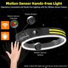 USB Rechargeable LED Sensor Headlamp XPE+COB Headlight Head Torch Work Light Waterproof Headlamp for Fishing Camping Lantern